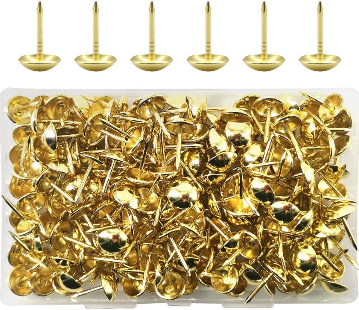 Metalen Ronde Kopspijkers voor Meubels en Decoratie - 200 Stuks