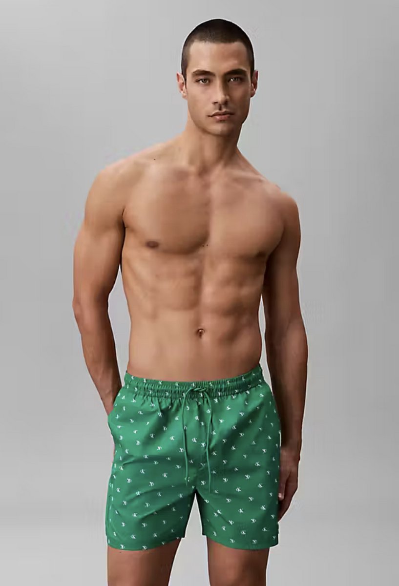 Calvin Klein - Zwemshort Medium Drawstring - Grasgroen - M