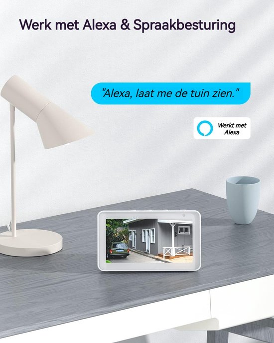 ieGeek Buitencamera met Zonnepaneel - 2K / 3MP Solar Beveiligingscamera Draadloos - Met WiFi en APP- Buiten Camera met Bewegingsdetectie - Nachtzicht — afbeelding 3