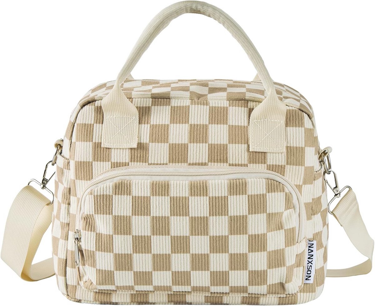 Geïsoleerde Corduroy Lunchtas 12L Herbruikbaar voor Werk en Picknick