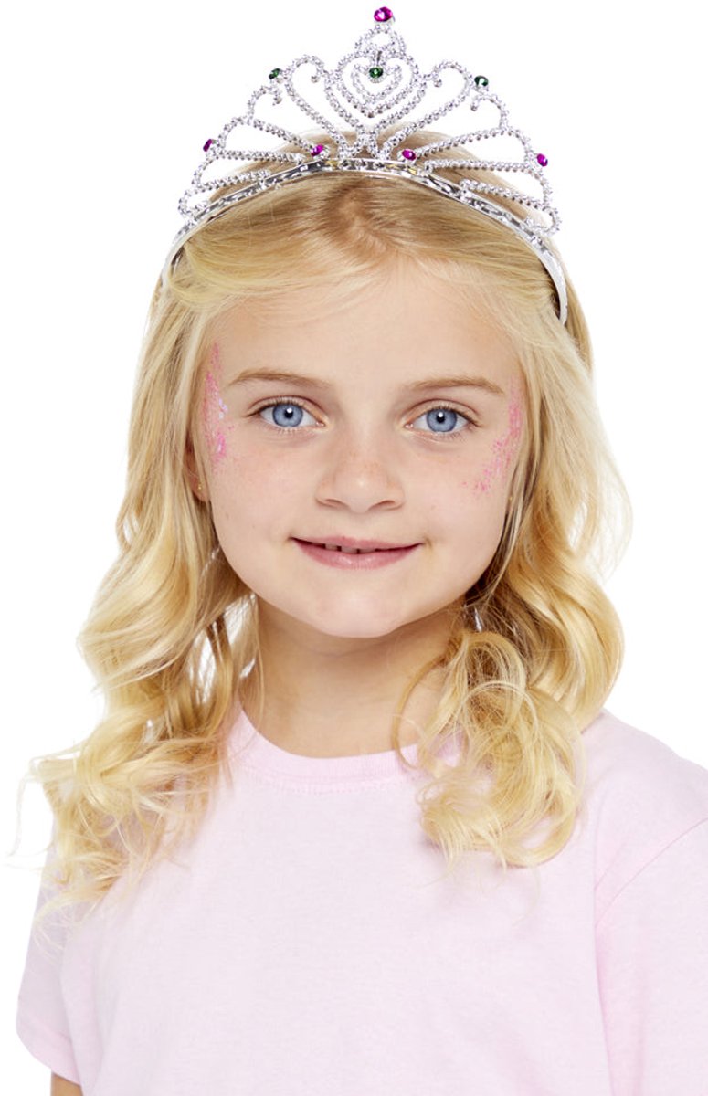 Prinses tiara zilver