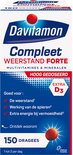 Davitamon Compleet Weerstand Forte. Verpakking met 150 dragees. Goed voor weerstand, spieren en energie.