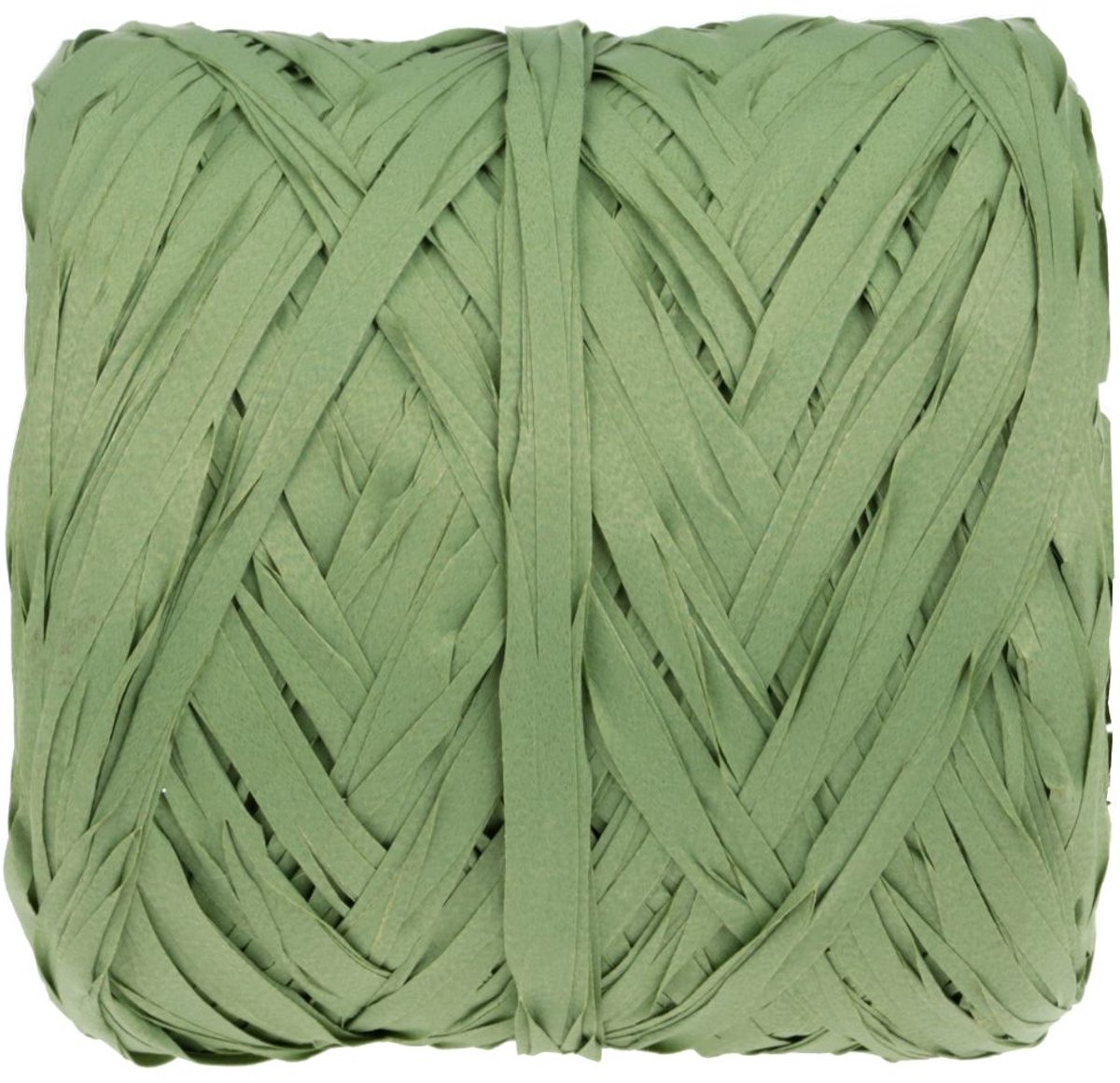 Decoratieve groene raffia 50m x 12mm