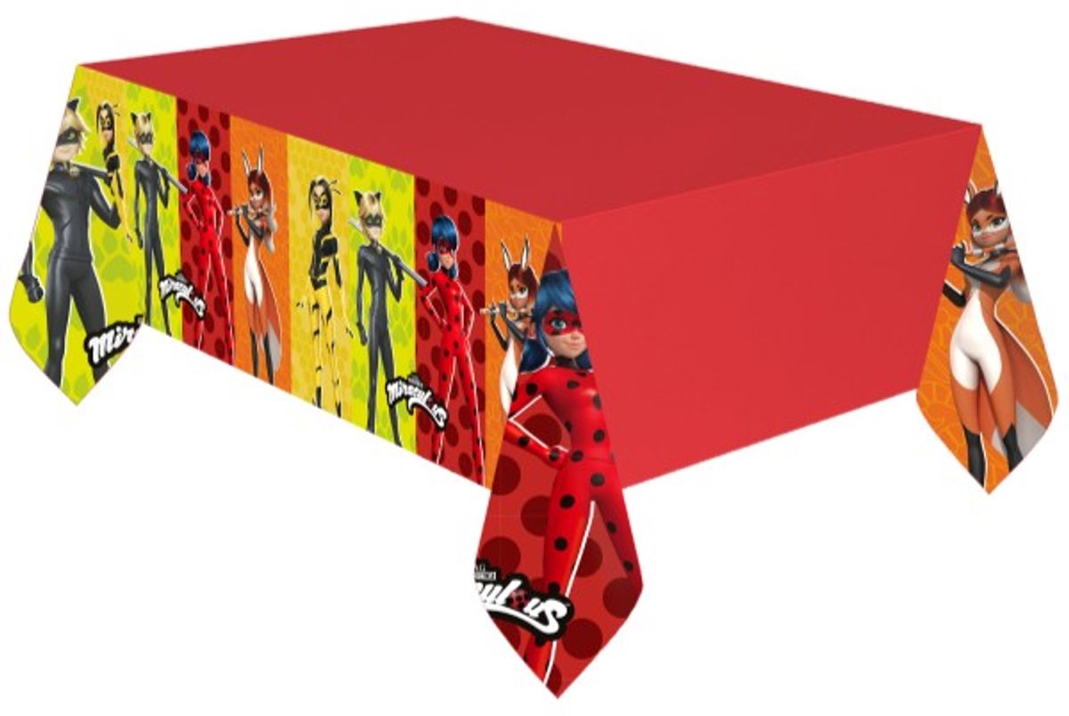 Miraculous Ladybug Kwami papieren tafelkleed 120x180 cm