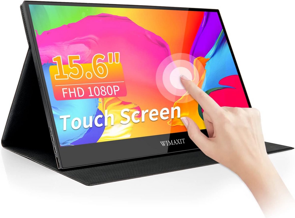 15,6 Inch Draagbare Touchscreen Monitor Full HD IPS USB C HDMI voor Laptop en PC
