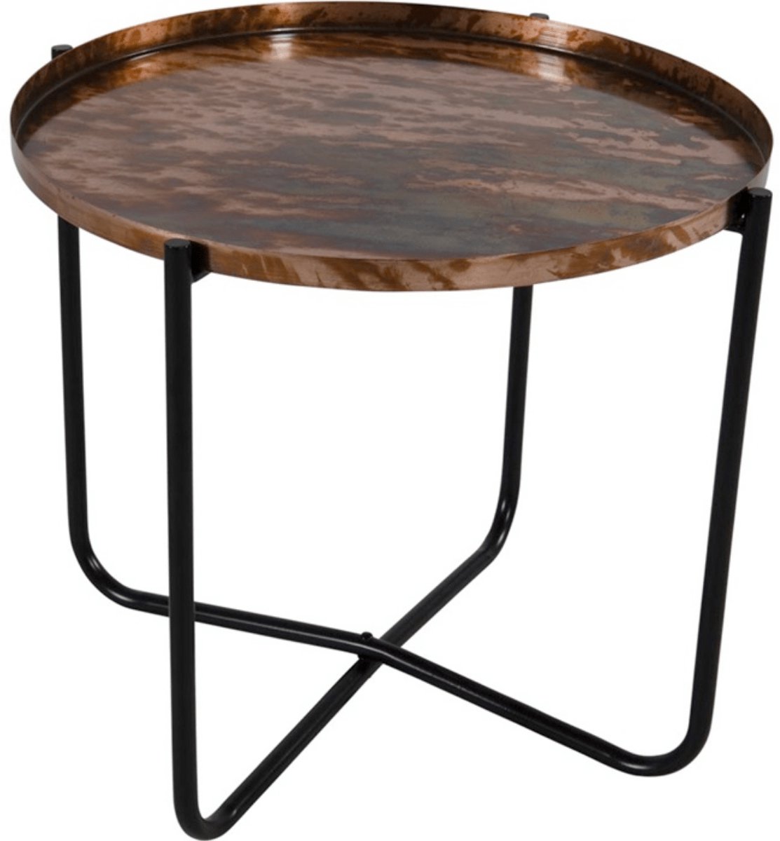 Oud koper bijzettafel ø60x75cm