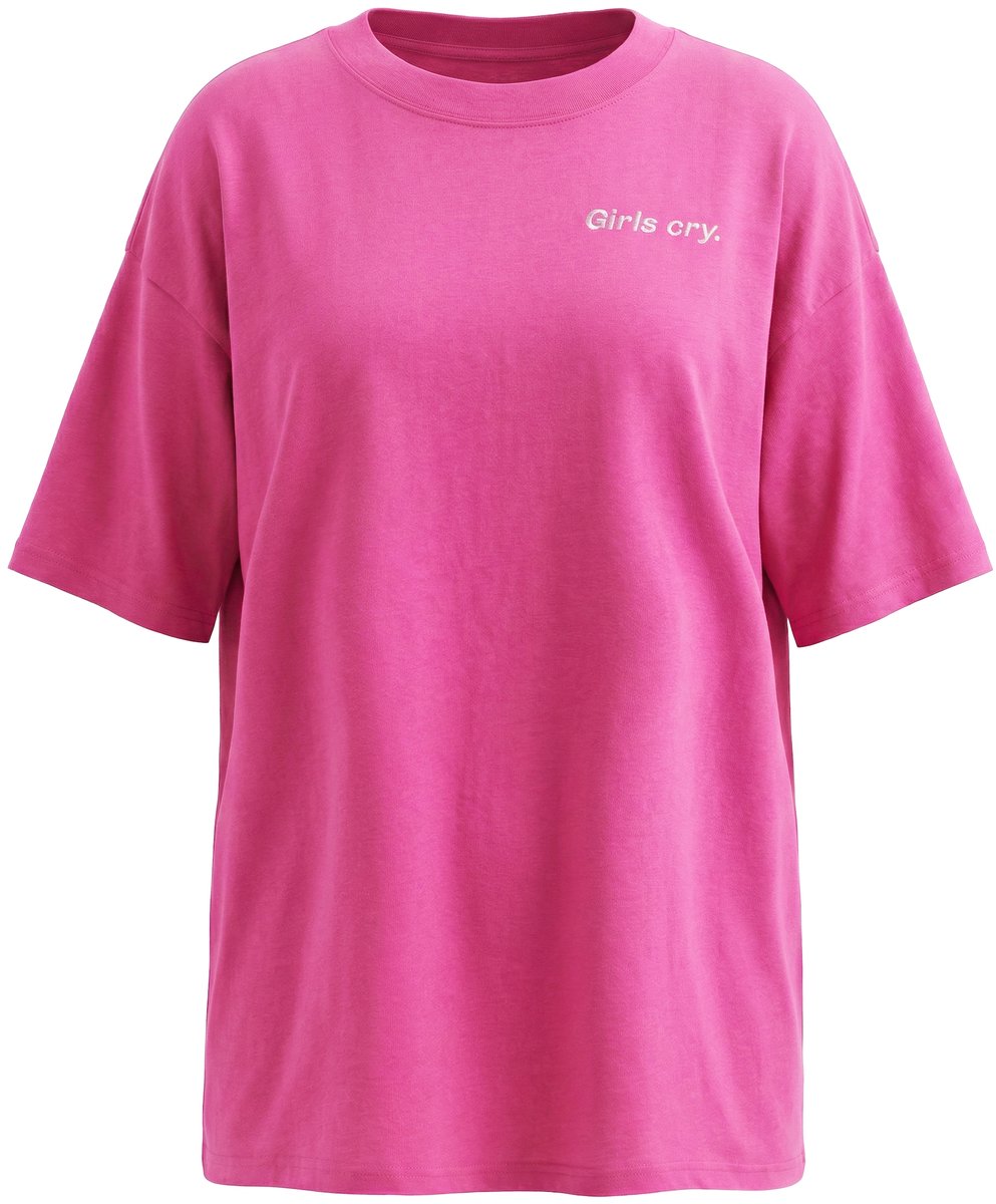Studio Untold - Dames - T-shirt oversized Bow-print - Bes - Maat 46+