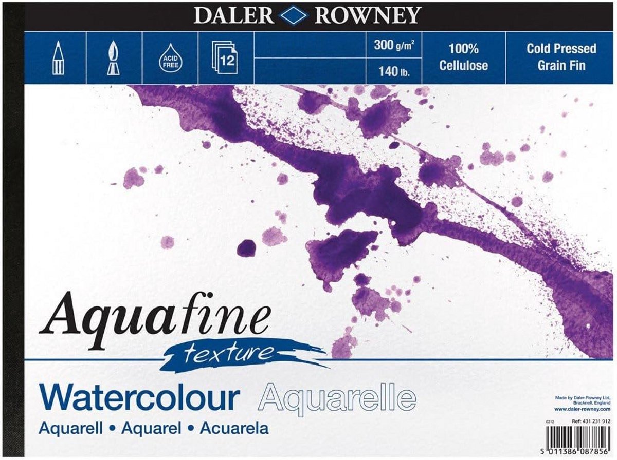 Aquafine Textuur Papier Pad A4 300 g/m² - Ideaal voor Waterverf
