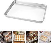 1 hoogwaardige roestvrijstalen bakvorm, antiaanbaklaag, robuuste bakvorm, geschikt voor taarten, brood, pizza - gelijkmatige verwarming - ovenbestendig (26,5*15,5*1,2 cm)