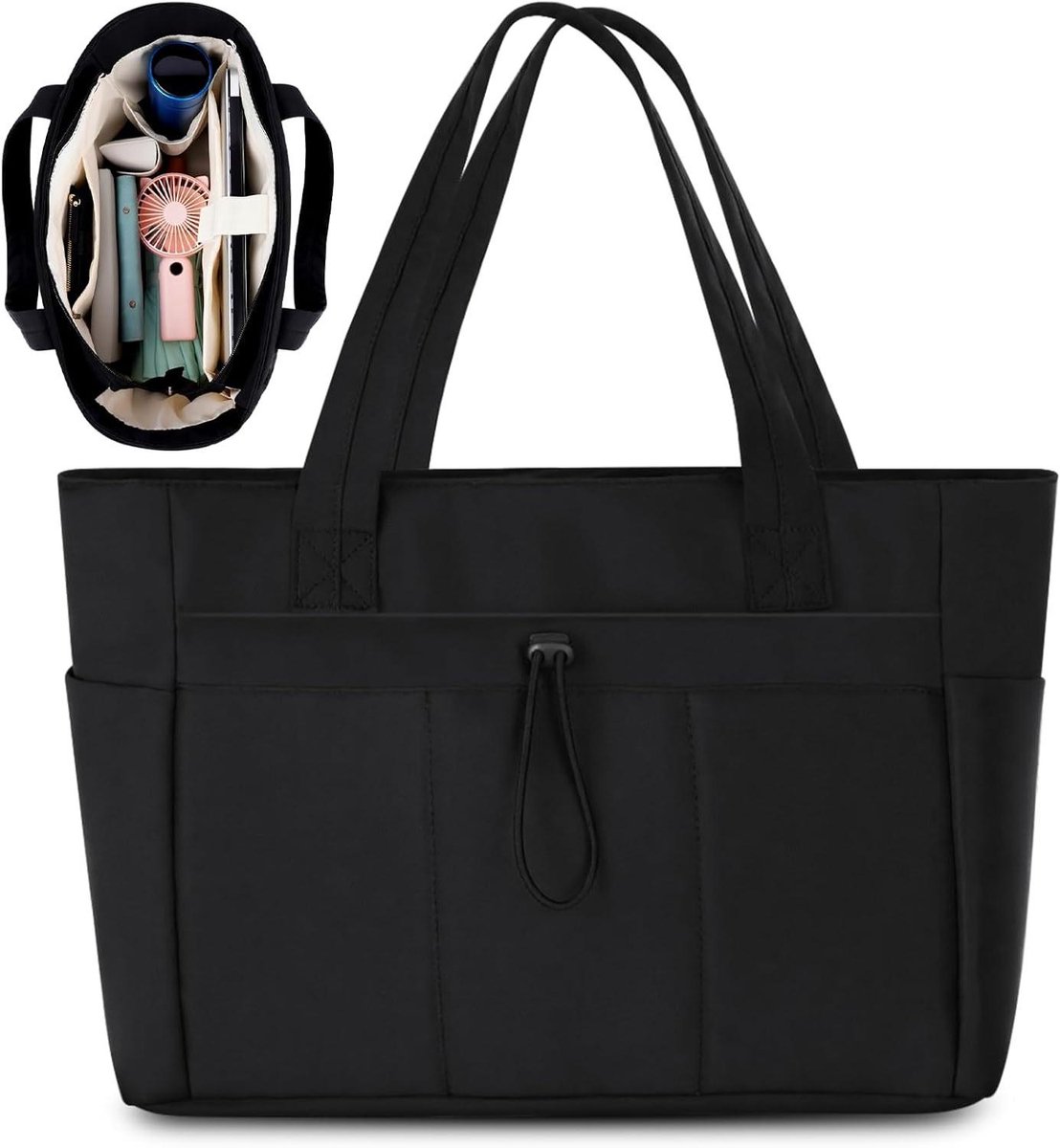 Tas voor vrouwen met puffer ontwerp en laptopcompartiment – Ideaal voor reizen, werk en school.