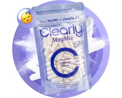 Clearly Magnesium Mix – Met L-Threonaat, Bisglycinaat & Tauraat – Helpt bij Vermoeidheid, Ondersteunt Geheugen & Concentratie, Draagt bij aan Energieniveaus – 90 Capsules / 30 Dagen