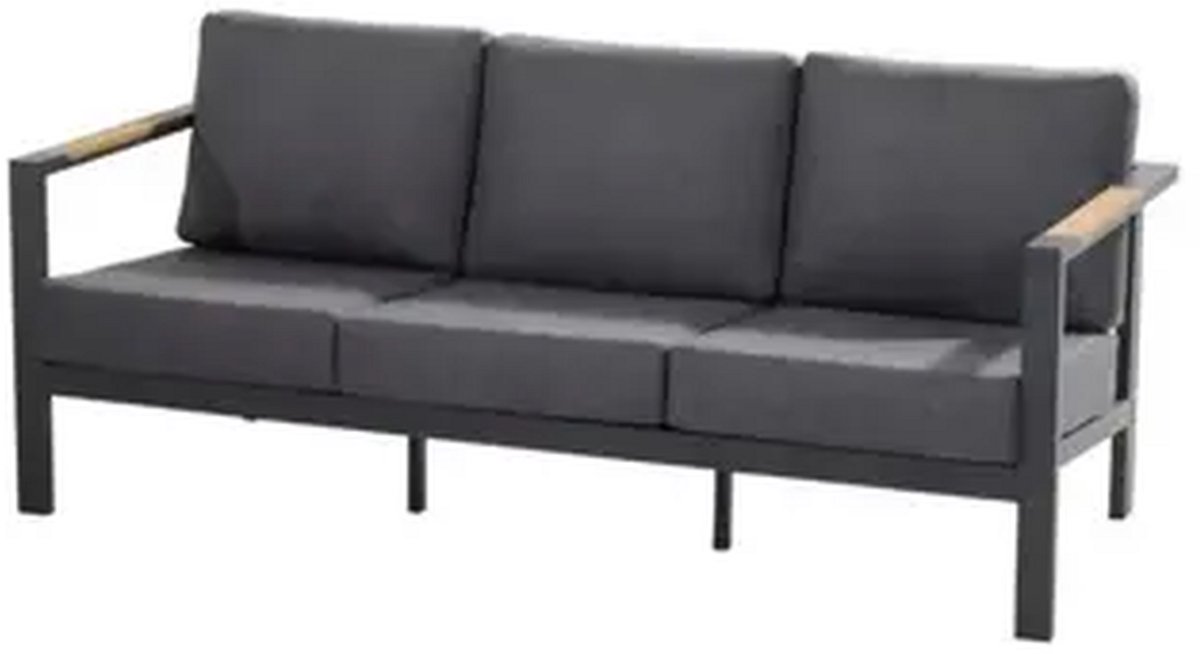 4 Seasons Outdoor Ginger loungeset met ronde salontafel - antraciet