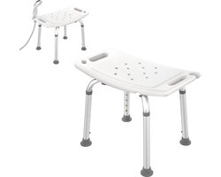 Douche Stoel Anti‑Slip Douche Hulp Aluminium Douche Stoel Bad Stoel Draagbare Badkuip Stoel Bad Stoel Tot 135KG Voor Senioren Gehandicapten Zwangere Vrouwen NAIZY