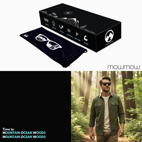 MowMow Vortex Zonnebril - Gepolariseerd - Heren - Dames - Grijs transparant frame van MowMow — afbeelding 4