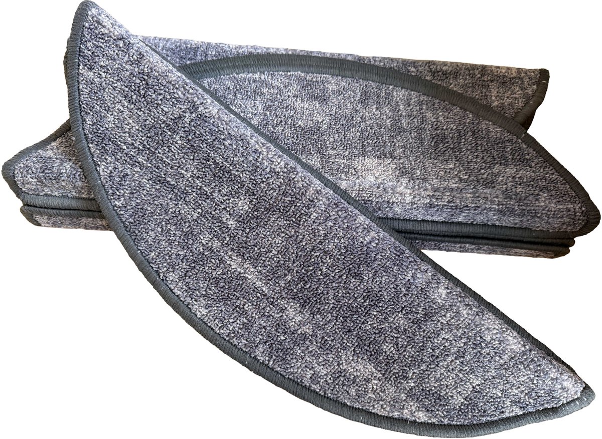 Halve Maantjes voor Trap - Blauw/Grijs - 15 Stuks - 56x17cm - Trapmatten - Trapmatten set