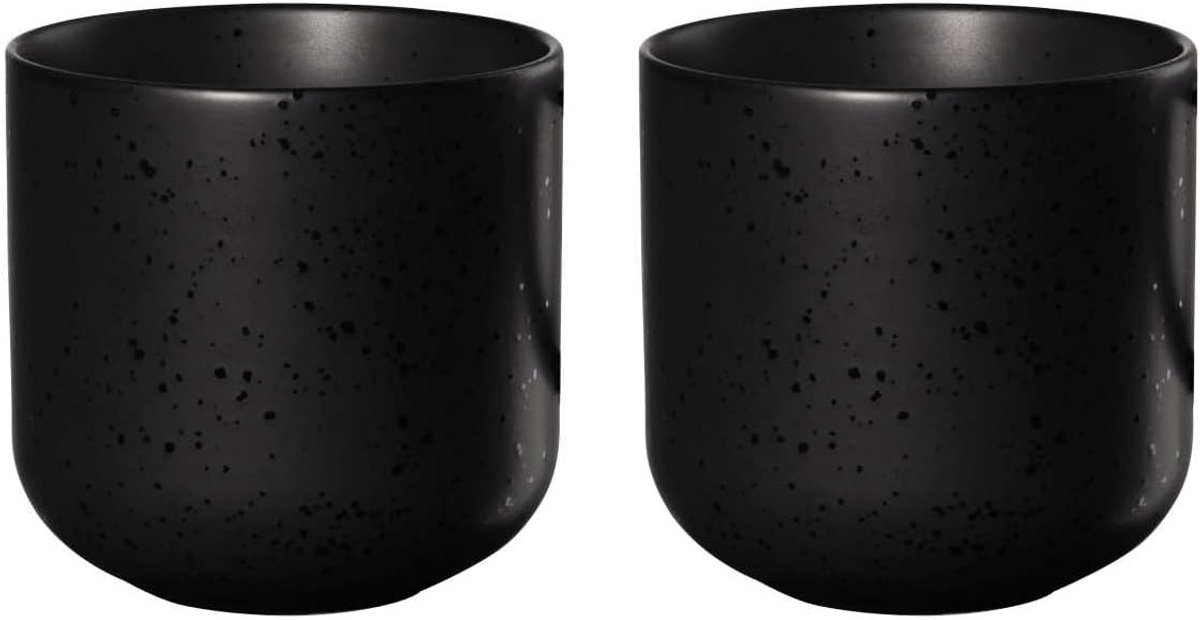Set van 2 Theebekers Kuro Porselein Zwart 200 ml