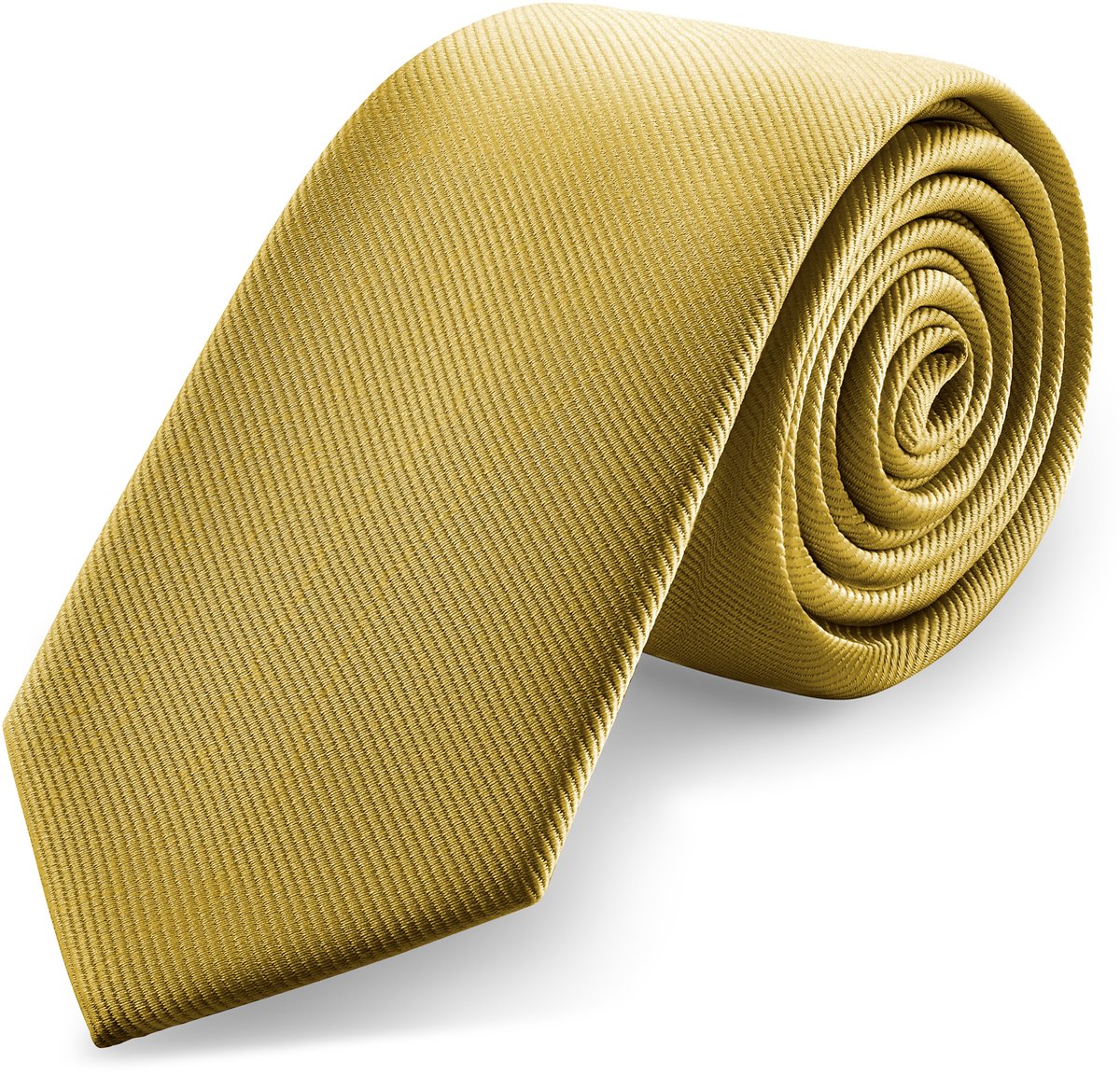 Mosterdgele Grosgrain Stropdas van 8 cm