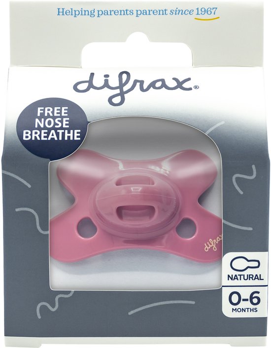 Difrax Fopspeen - Natural - 0/6 maanden - Siliconen - Raspberry - 1 stuk van Difrax — afbeelding 5