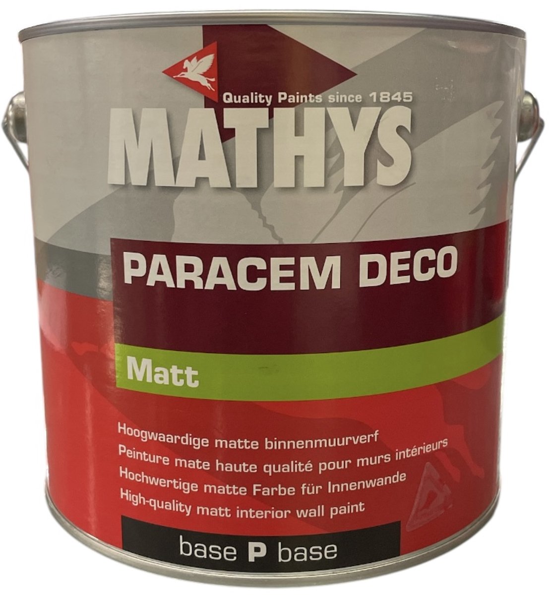 Mathys Paracem Deco Matt - Hoogwaardige watergedragen matte binnenmuur verf - 2.50 L - RAL 9010 Pure White ( gebrokenwit)
