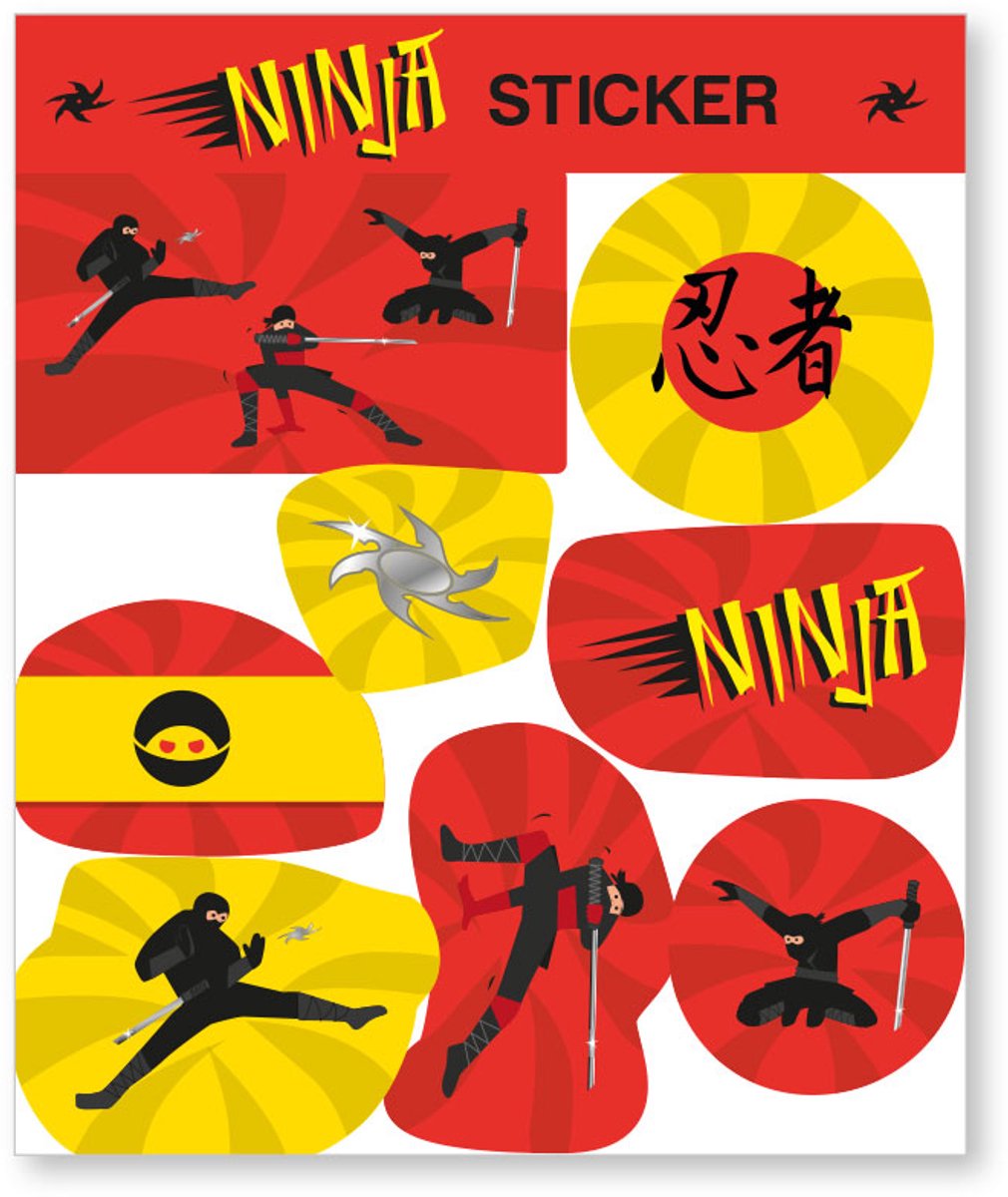 Ninja Party Stickervel