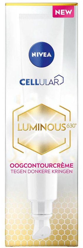 NIVEA CELLular LUMINOUS630 Oogcontourcrème - Oogcrème Donkere Kringen en Wallen en Anti rimpel - Alle huidtypen - Met hyaluronzuur en cafeïne - Eye Cream - 15 ml