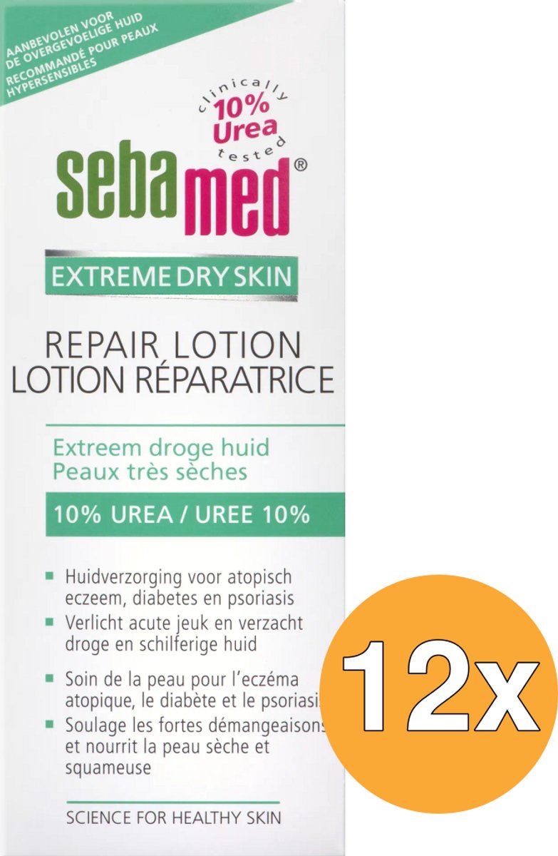 12x Sebamed Extreme dry urea repair lotion 10% (200 ml)