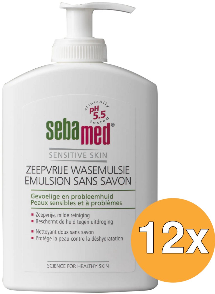 12x Sebamed Zeepvrij wasemulsie (300 ml)