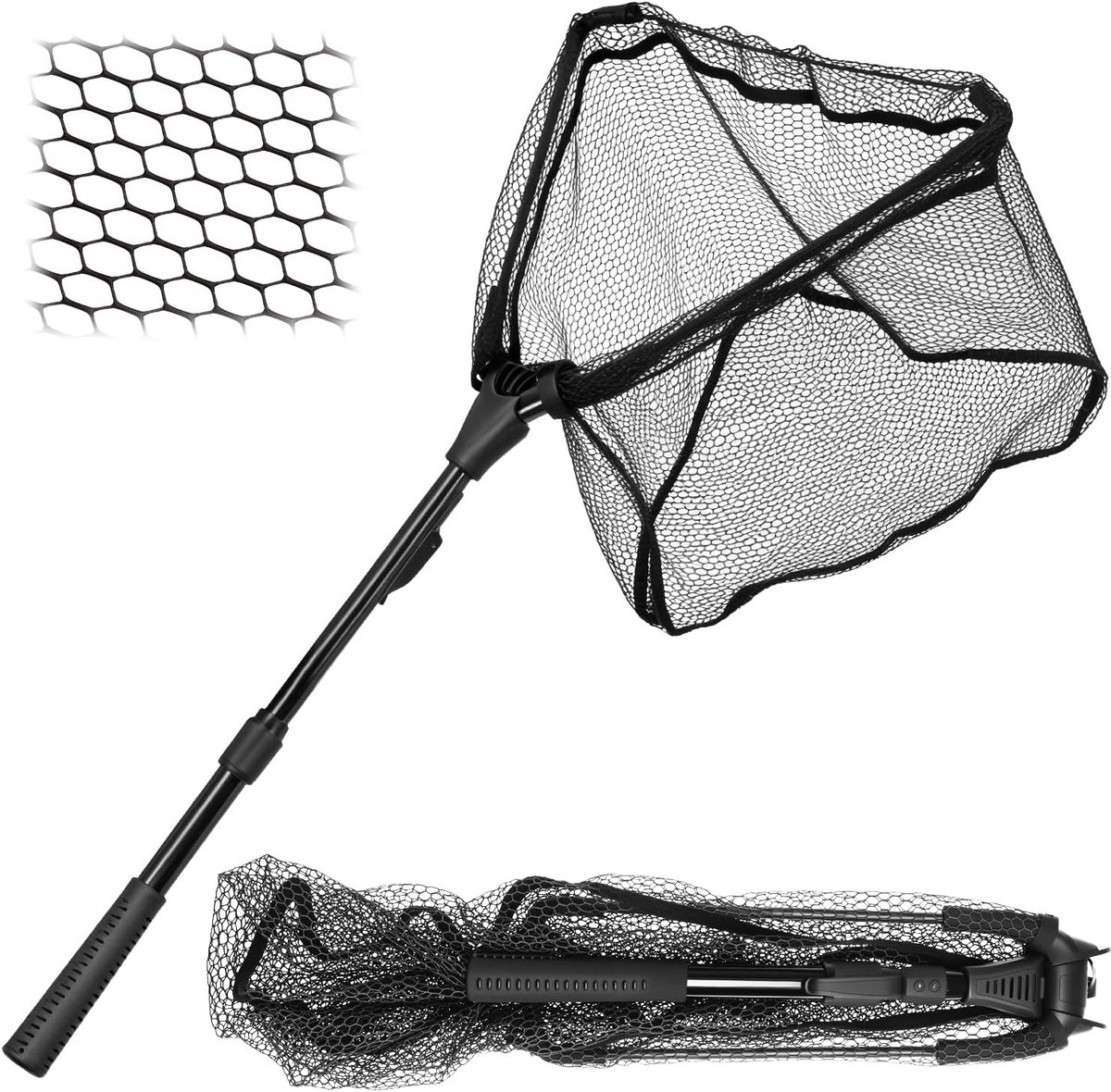 Inklapbaar Landingsnet Vissen 90 cm Telescopisch Aluminium Handvat