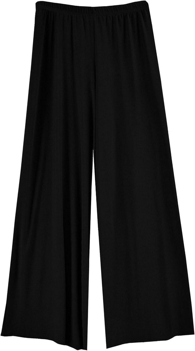 Comfortabele Palazzo Broek met Wijde Pijpen - Elastische Lycra Stof