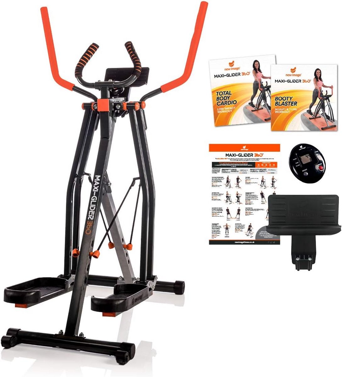 Cross Trainer Cardio Trainingsapparaat met 4 Weerstandsniveaus en Hartslagmeter