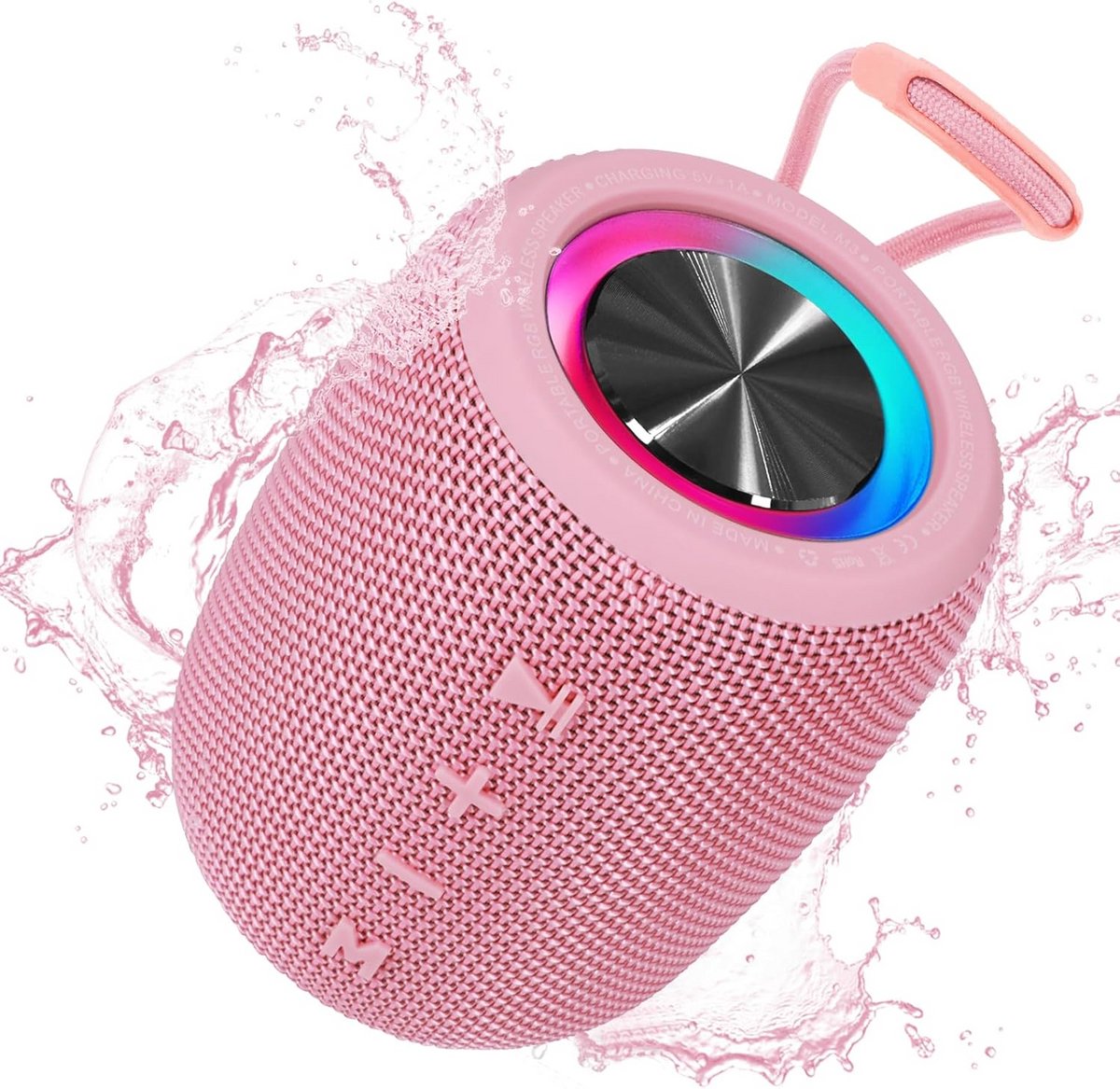Draadloze Bluetooth Speaker met 20W Geluid, LED-Verlichting en IPX6 Waterdicht