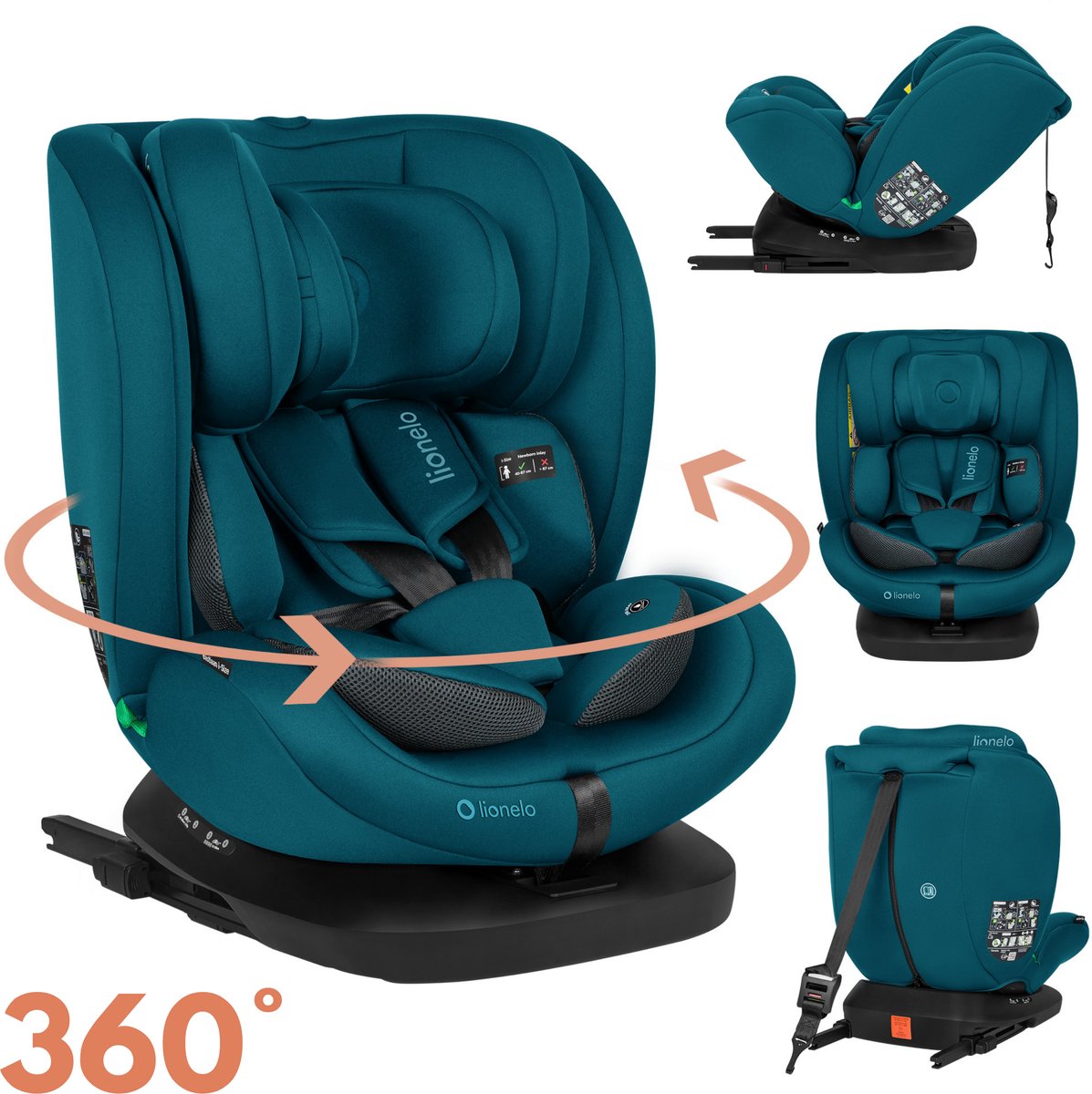 Lionelo Bastiaan 4in1 - Autostoel ISOFIX 360° Draaibaar