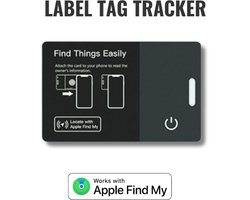 Tracker Card – Apple Zoek mijn – Label AIRTAG – NFC – Draadloos Oplaadbaar