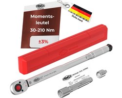 FAMEX 10886 Momentsleutel 1/2” - 30-210 Nm - 3-delig, ±3% tolerantie