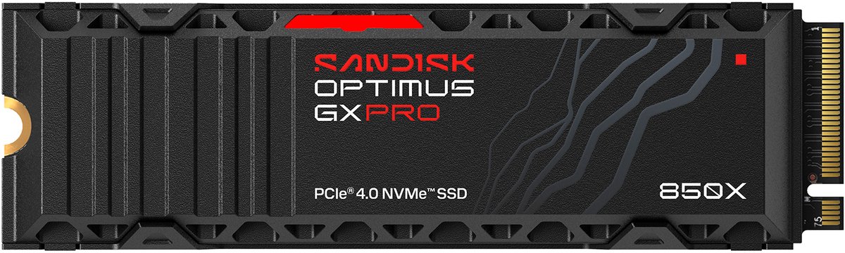SANDISK Optimus GX PRO 850X - Interne SSD met Heatsink - PCIe 4.0 - NVMe M.2 - 2 TB