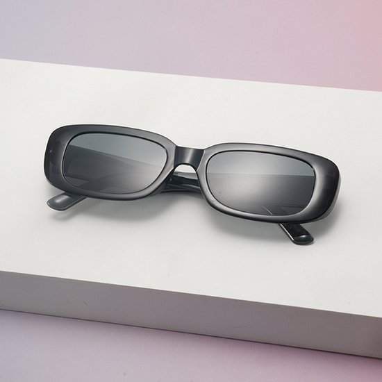 Zonnebril met klein montuur - zonnebril heren gepolariseerd - Stijlvolle zonnebril - Retro zonnebril - Unisex - Trendy brillen - Zwart - PC van Merkloos — afbeelding 4