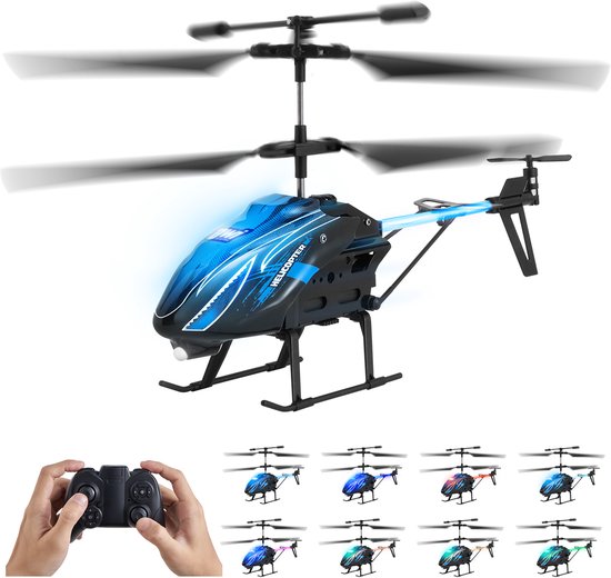 VEVOR RC-Helikopter, 2,4 Ghz Afstandsbedieningshelikopter, 3,5-Kanaals RC-Vliegtuig, 16 Minuten Vliegtijd, Hoogtebehoud, Opstijgen/Landen met Één Knop En Led-Verlichting, Speelgoed voor Kinderen Vanaf 8 Jaar