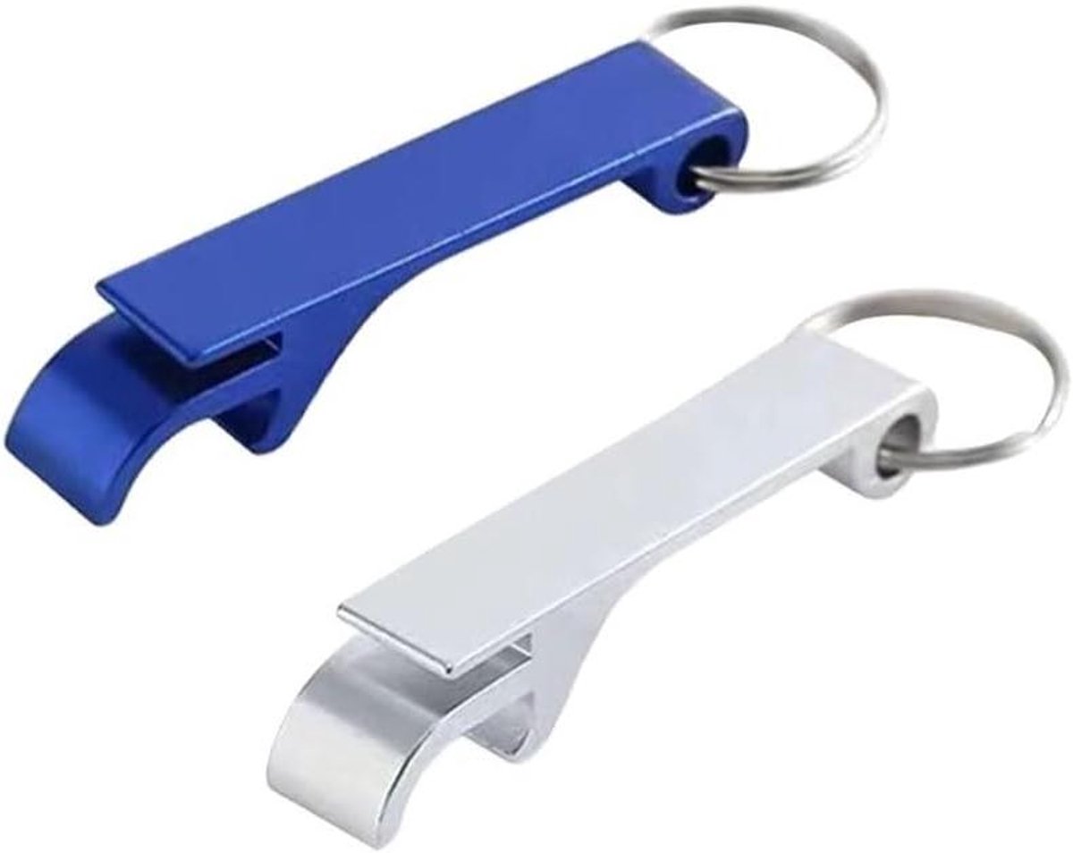 Flesopener Sleutelhanger Set van 2 - Aluminium Bierflesopener voor Festivals en Feesten