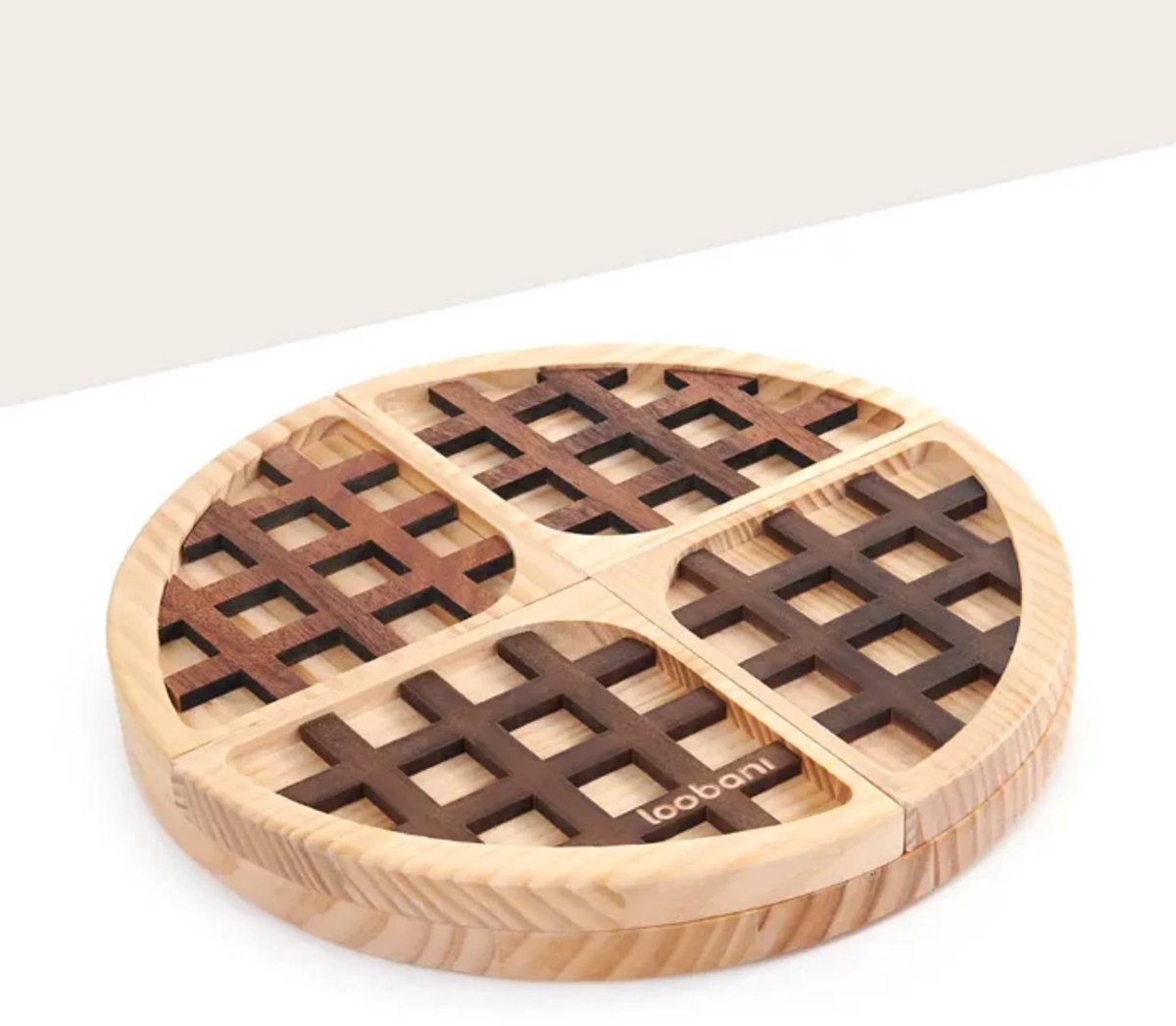 Sensidog 'Belgian Waffle' Hondenpuzzel – Interactief Denkspel voor Honden – Houten Puzzelspeelgoed met 8 Snackcompartimenten – Mentale Training & Anti-Verveling