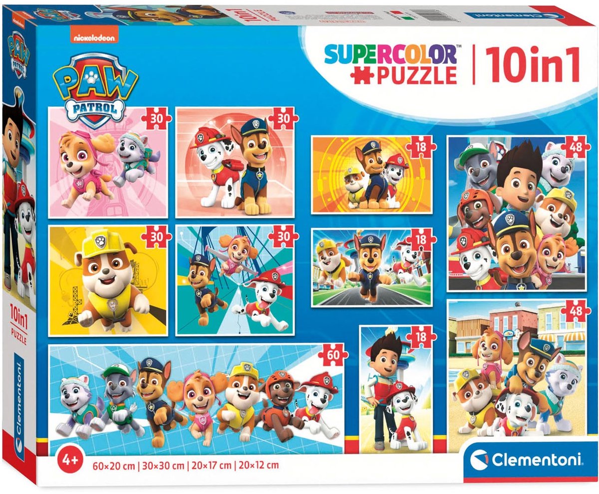 Clementoni - Puzzel - 10 Puzzels in 1 Doos - Paw Patrol - van 18 tot 60 stukjes - Puzzel Voor Kinderen - Vanaf 4 jaar — afbeelding 8