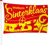 Sinterklaas Vlag 70x100cm - 5 december vlag - Intocht Sinterklaas - Kwaliteitsvlag - Geschikt voor buiten
