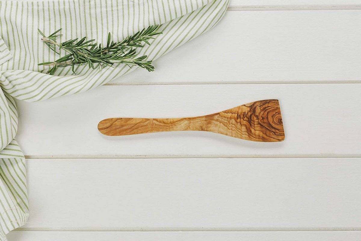 Houten Spatel van Olijfhout - 30 cm - Handgemaakt Keukengerei