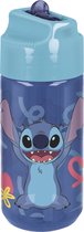 Disney's Stitch Tritan Drinkfles - 430 ml – Vaatwasserbestendig & BPA-vrij - Drinkfles voor kinderen – Transparant blauw