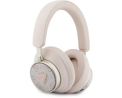 Guess Bluetooth Koptelefoon - ENC - PU Leather met opberdoos - 4G Triangle Logo - Roze