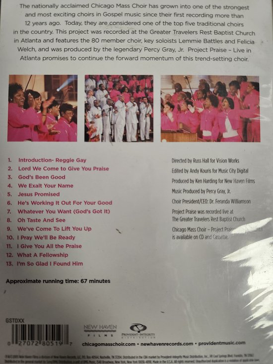 Project Praise: Live in Atlanta [DVD], Chicago Mass Choir | Muziek | bol