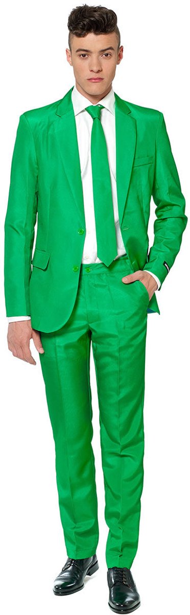 Suitmeister Green - Heren Pak - Carnavalskleding - Groen - Thema Feest - St Patrick's Day - Maat M