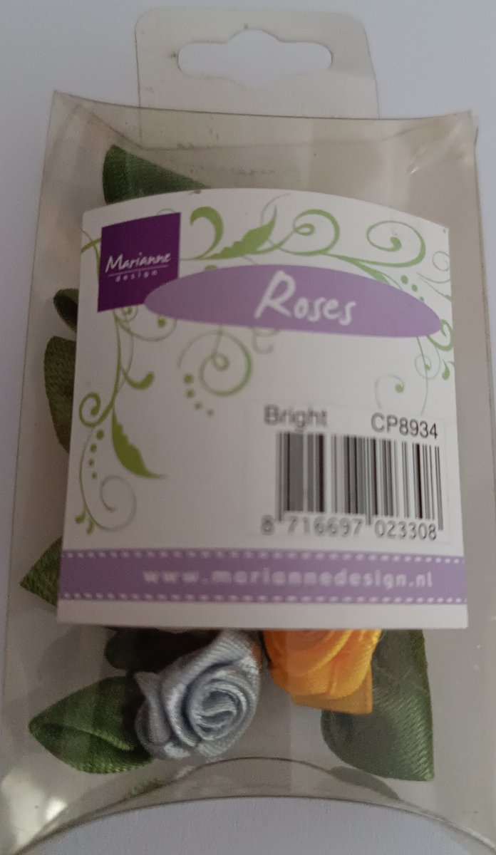 Bloemen Roses satijn Bright CP8934