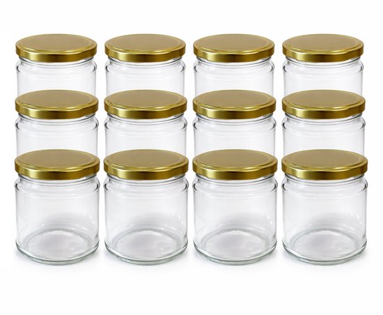 Bocaux en Verres 210ml 12 pièces - pots à confiture - bocaux de conservation - bocaux de conservation