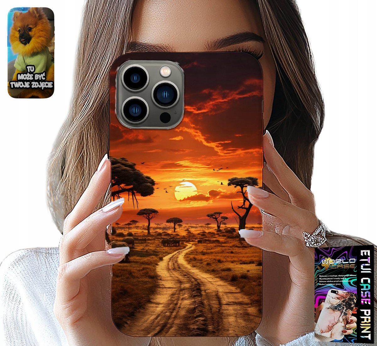 HOESJE VOOR IPHONE 13 PRO - SAFARI AFRIKA ZONSONDERGANG PRACHTIG UITZICHT