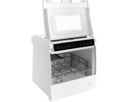 Compacte Vaatwasser - Tafelmodel Vaatwasser - Snel Schoon Maken - Energiezuinig & Stil - 46x41x46 cm - Wit